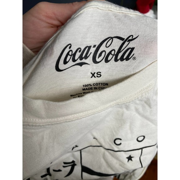 Coca cola cream crop top with vintage coke graphics, size XS - Picture 4 of 6